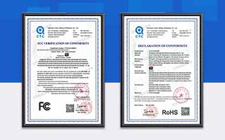 极悦注册荣获FCC、RoHS认证证书